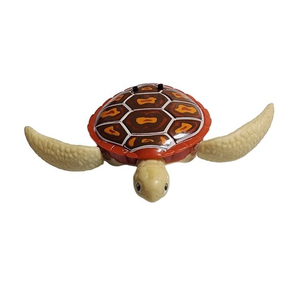 Zuru Robo Alive Tiny Turtle Walks & Swims Like Real Turtle Tested Works Orange - Picture 2 of 4